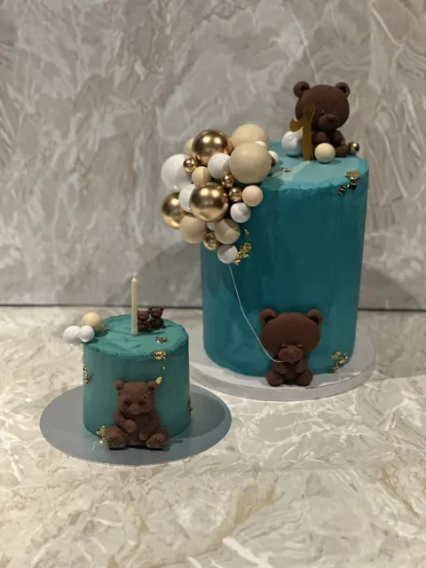 Turkis bamsekake med ballonger